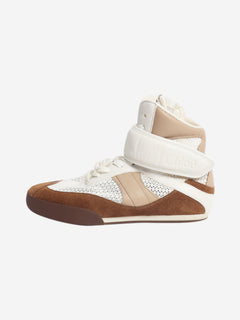 Brown and white Kick high-top sneakers - size EU 39 Trousers Chloe 