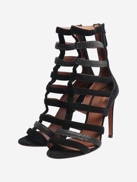 Black gladiator heels - size EU 37.5 (UK 4.5) alternate image