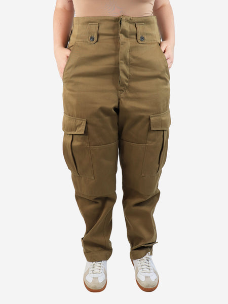 Khaki cargo trousers - size UK 12 product image