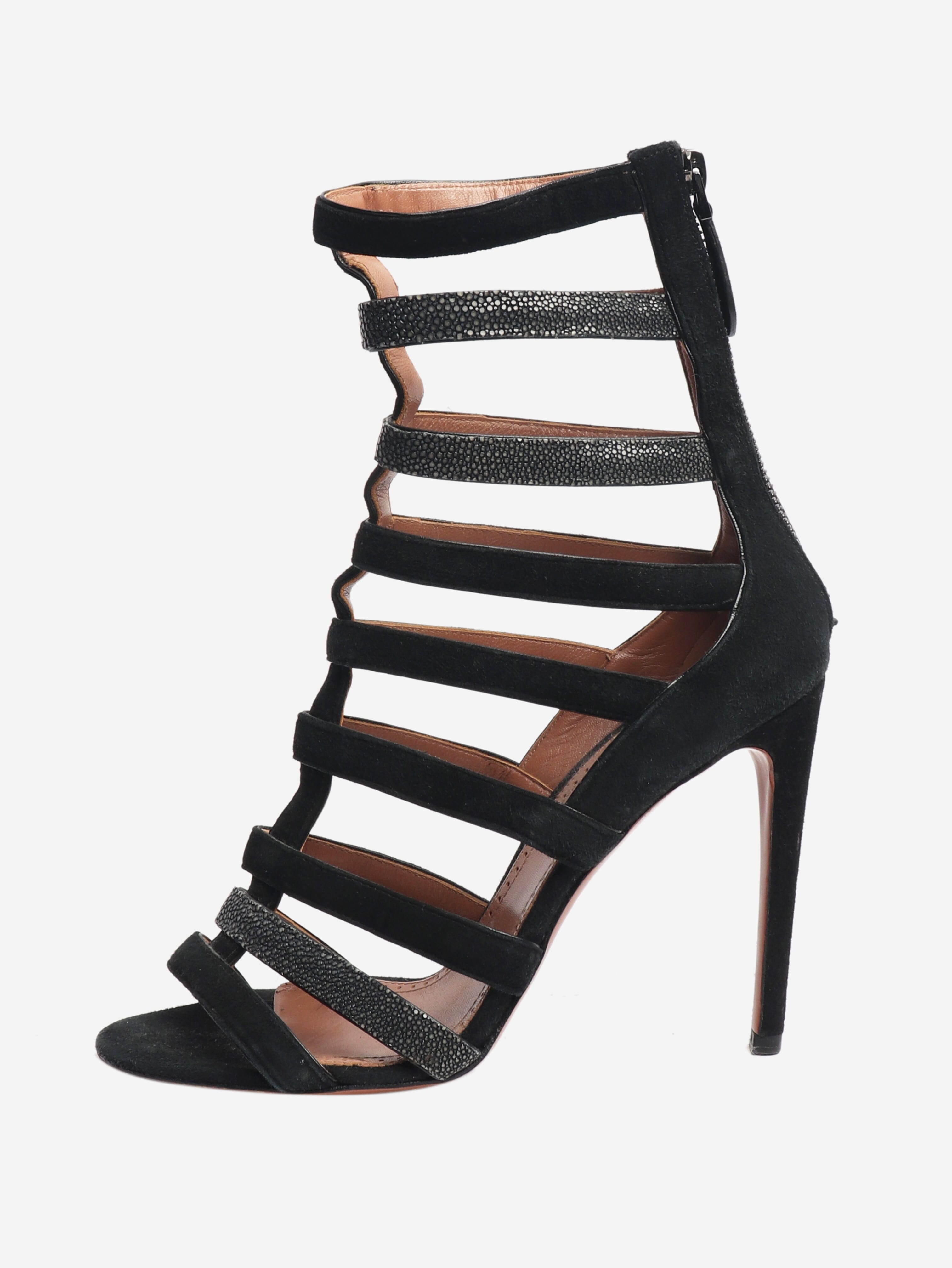 Black gladiator heels - size EU 37.5 (UK 4.5) Heels Alaia 