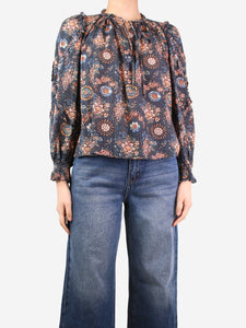 Ulla Johnson Multicoloured floral ruffled blouse - size UK 10