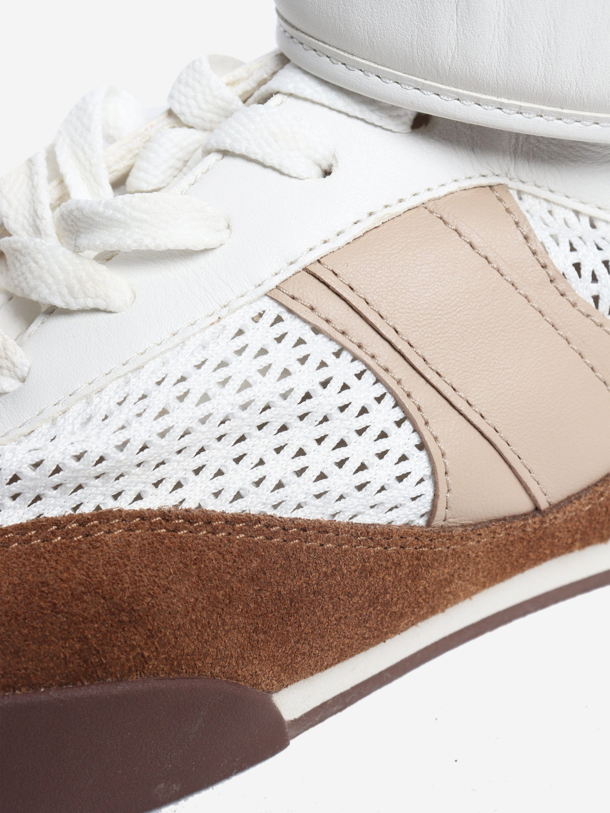 Brown and white Kick high-top sneakers - size EU 39 Trousers Chloe 