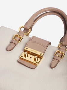 Miu Miu Cream leather top handle bag