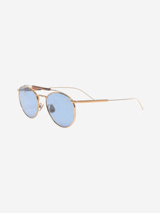 Brunello Cucinelli Gold round sunglasses