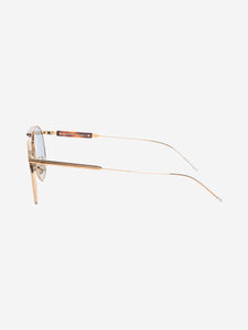 Brunello Cucinelli Gold round sunglasses