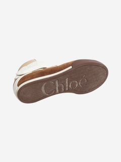 Brown and white Kick high-top sneakers - size EU 39 Trousers Chloe 