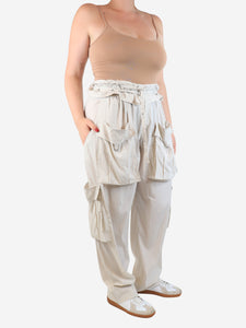 Isabel Marant Neutral cargo trousers - size UK 12