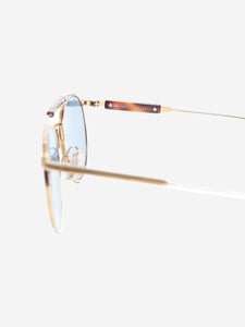 Brunello Cucinelli Gold round sunglasses