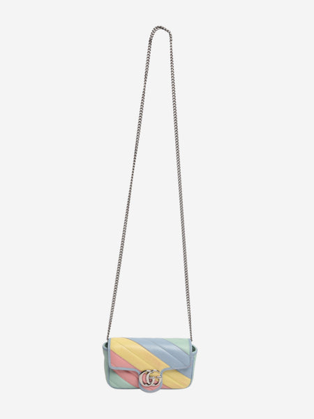Multicolour pastel diagonal-quilted GG crossbody bag alternate image