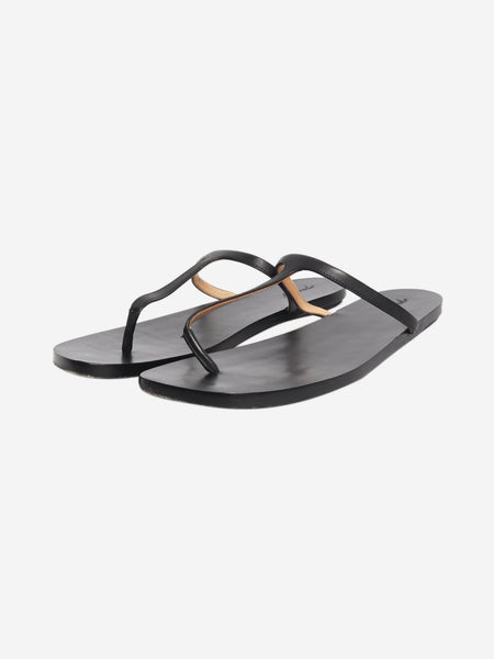 Black leather thong sandals - size EU 41 alternate image
