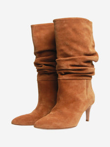 Paris Texas Brown slouchy suede boots - size EU 39