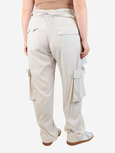 Isabel Marant Neutral cargo trousers - size UK 12
