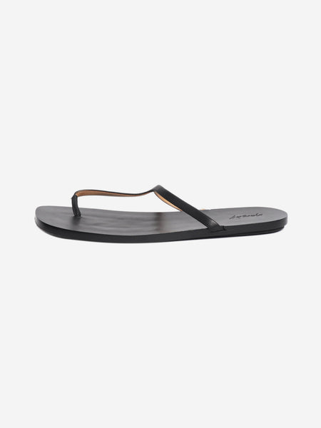 Black leather thong sandals - size EU 41 product image