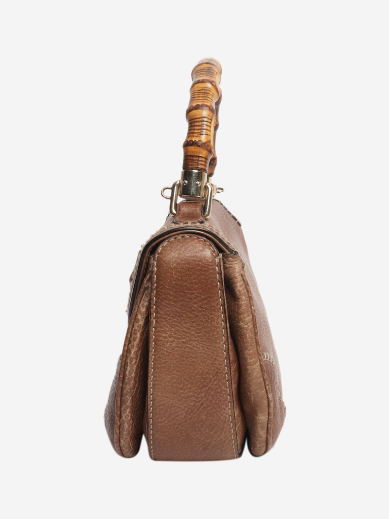 Brown leather bamboo cross-body bag Cross-body bags Gucci 
