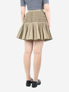 Christian Dior Beige pleated mini skirt - size UK 8