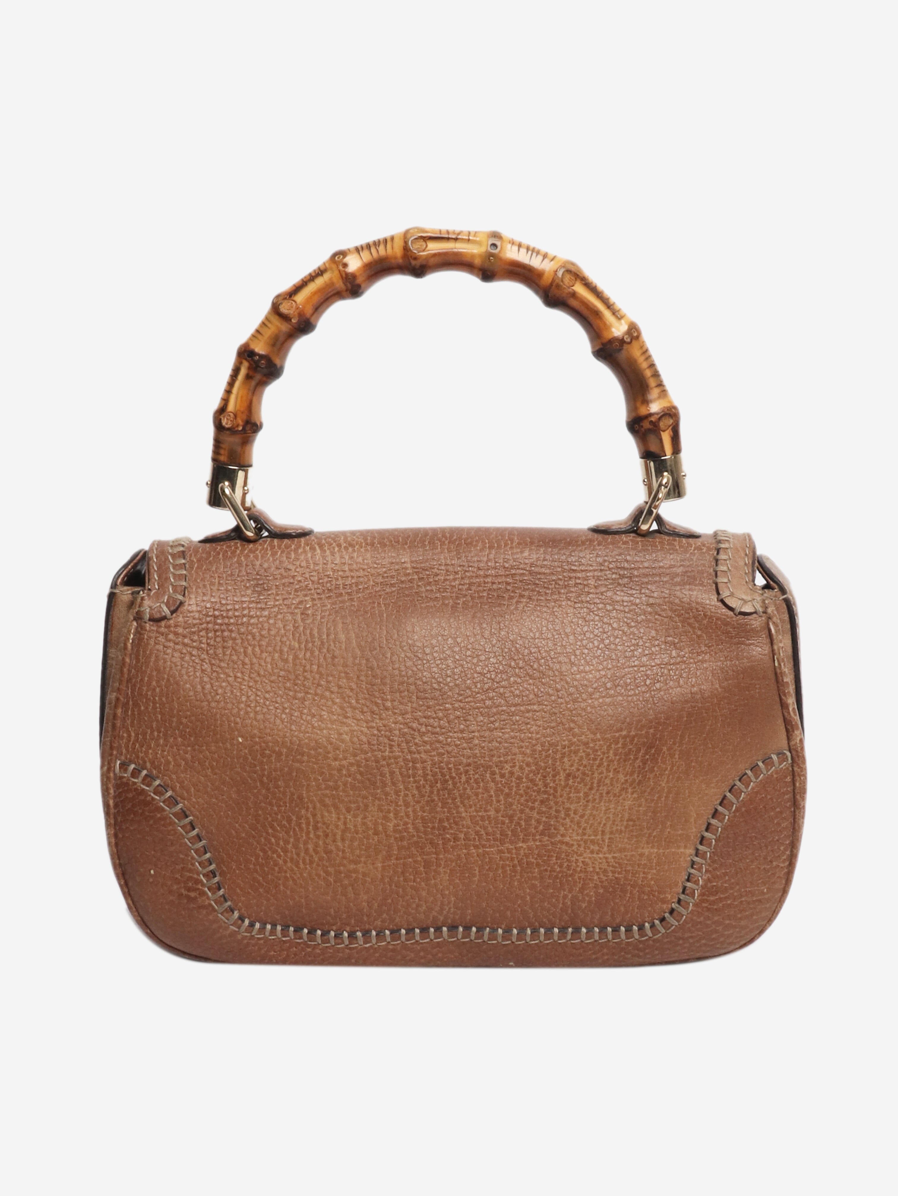 Brown leather bamboo cross-body bag Cross-body bags Gucci 