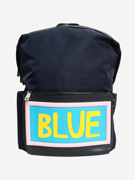 Navy nylon backpack alternate image