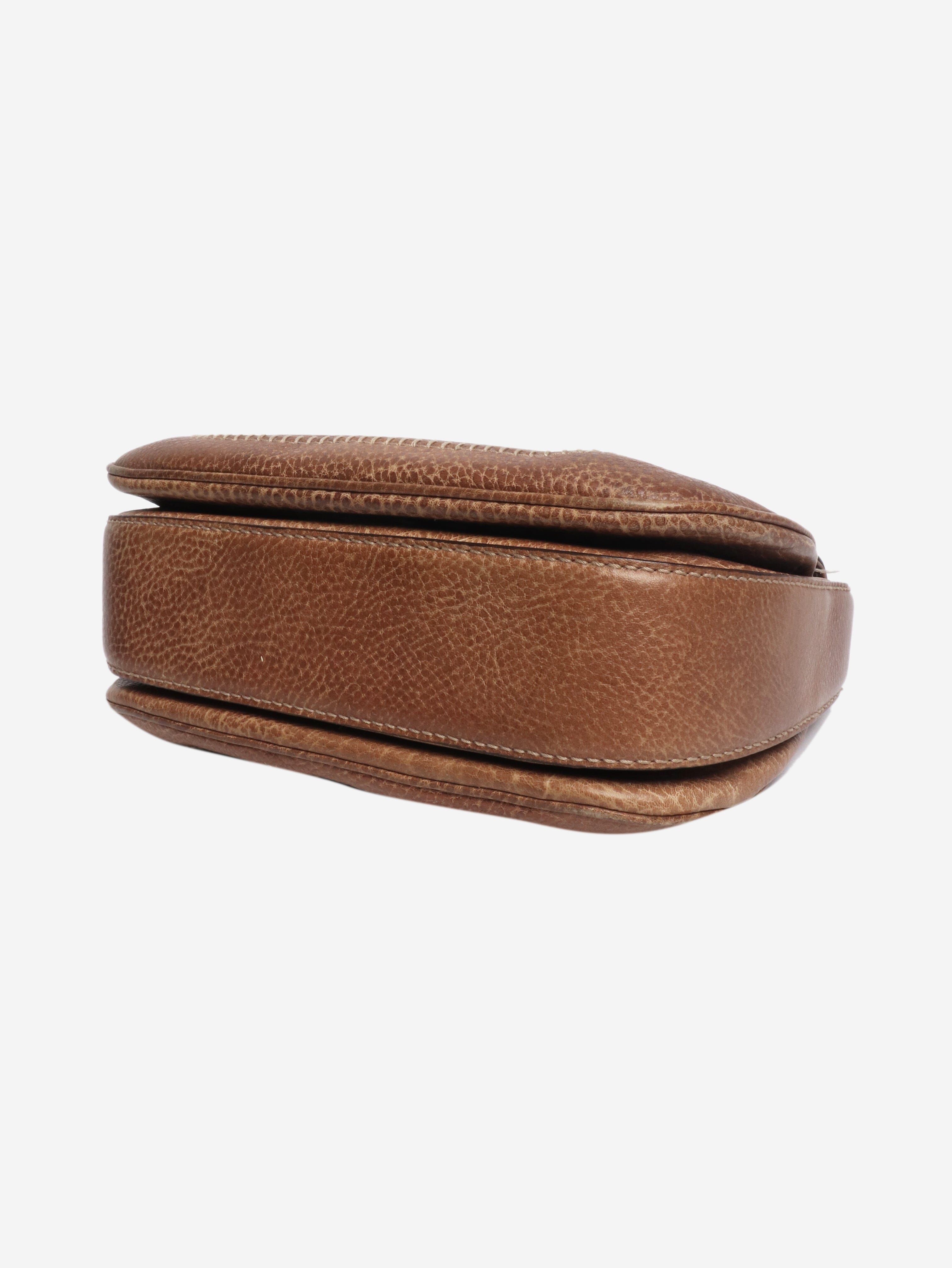Brown leather bamboo cross-body bag Cross-body bags Gucci 