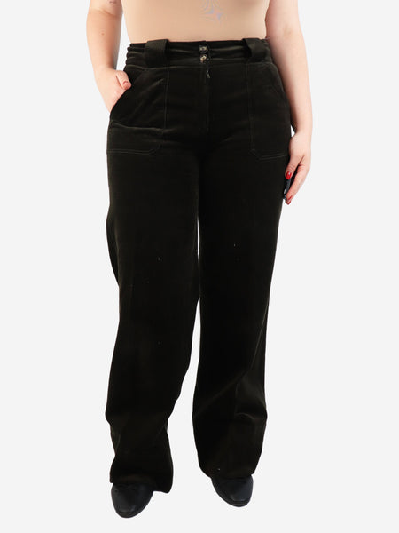 Dark green corduroy trousers - size UK 12 product image