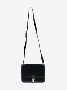 Saint Laurent Black Carre suede crossbody bag