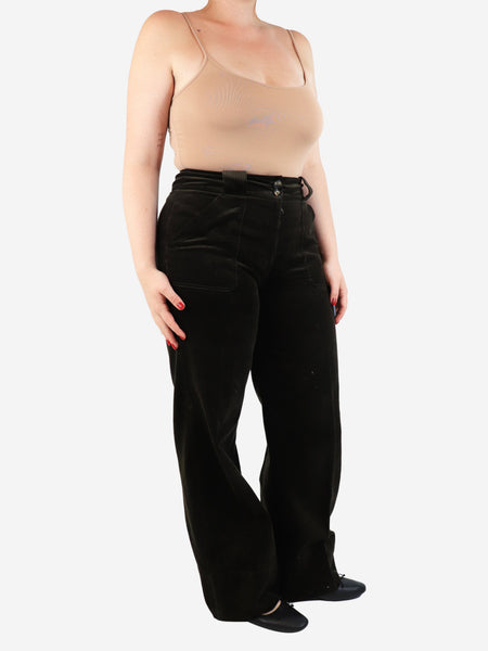 Dark green corduroy trousers - size UK 12 alternate image
