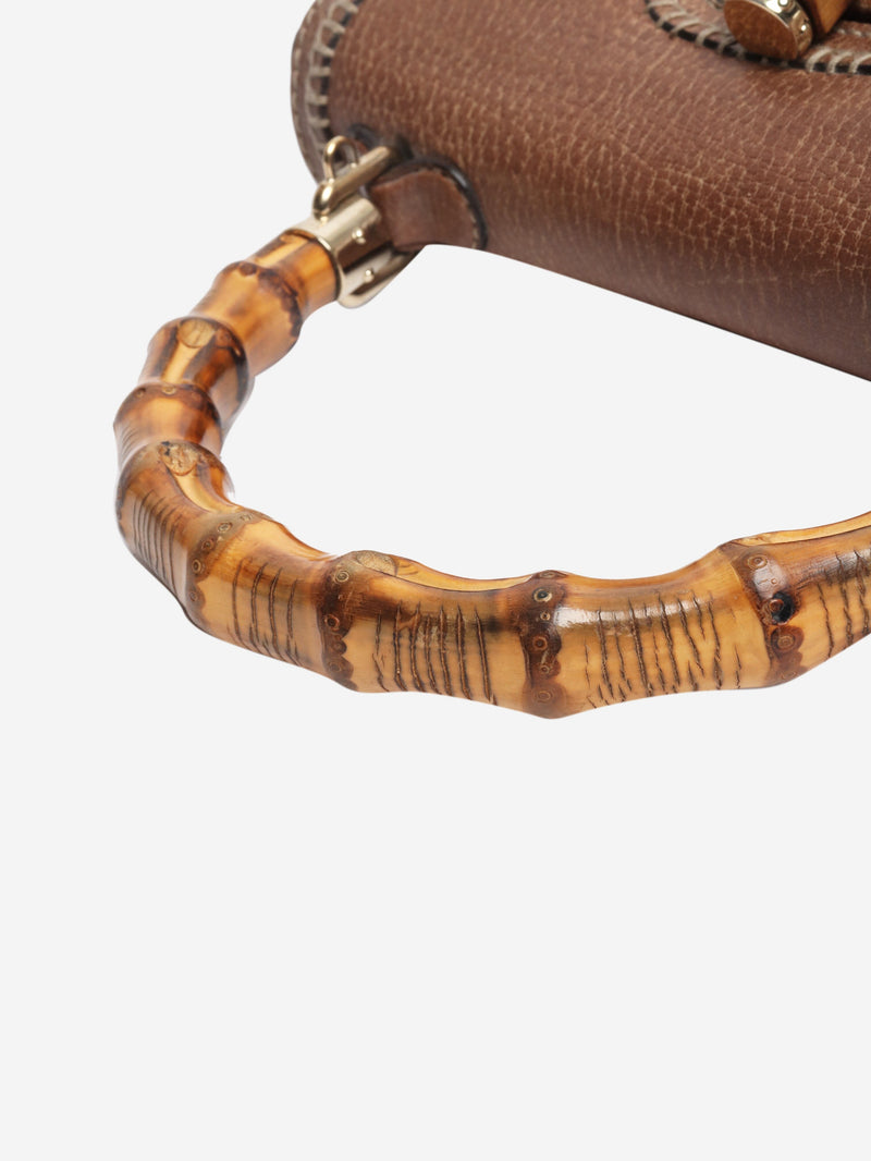 Brown leather bamboo cross-body bag Cross-body bags Gucci 