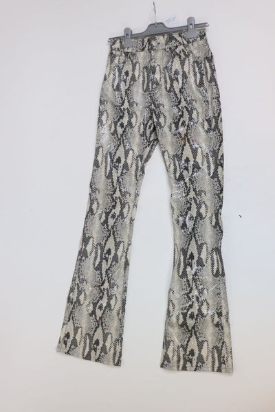 Snake print flared trousers - size UK 6 product image