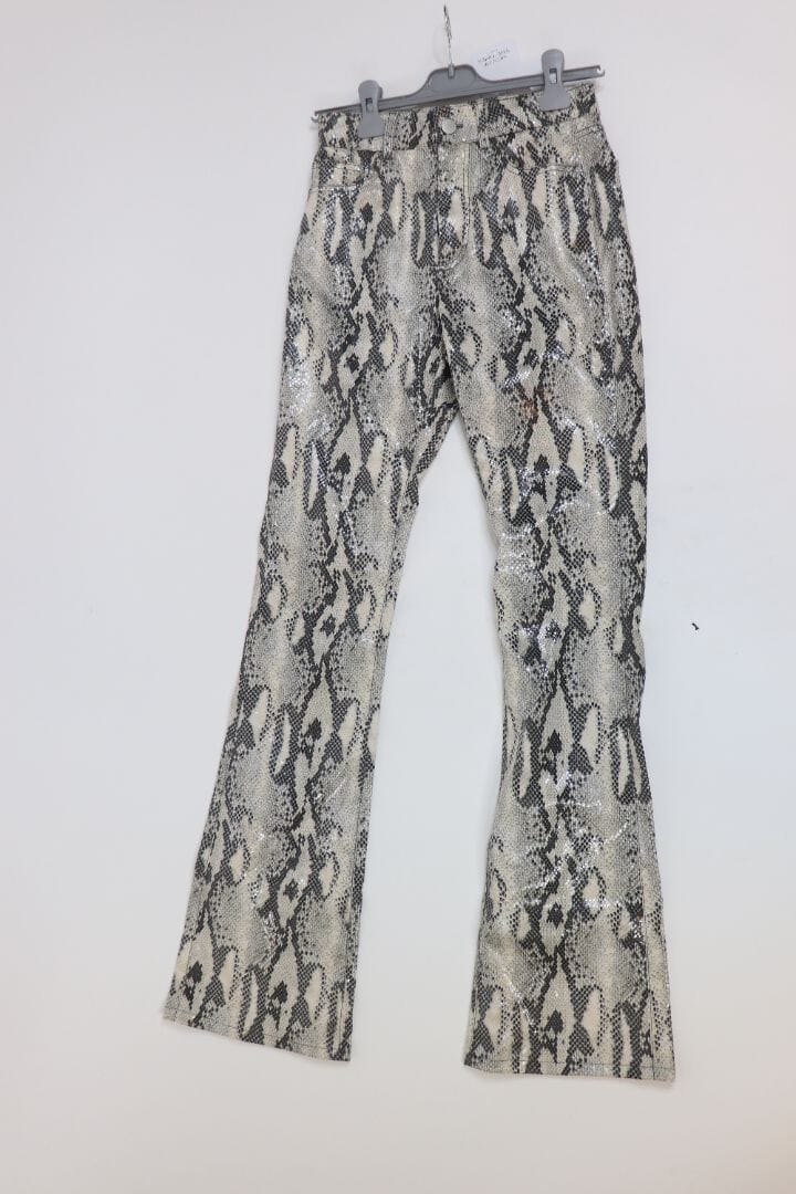 Snake print flared trousers - size UK 6 Trousers Alessandra Rich 