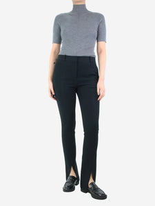 Victoria Beckham Black slim-leg tailored trousers - size UK 12