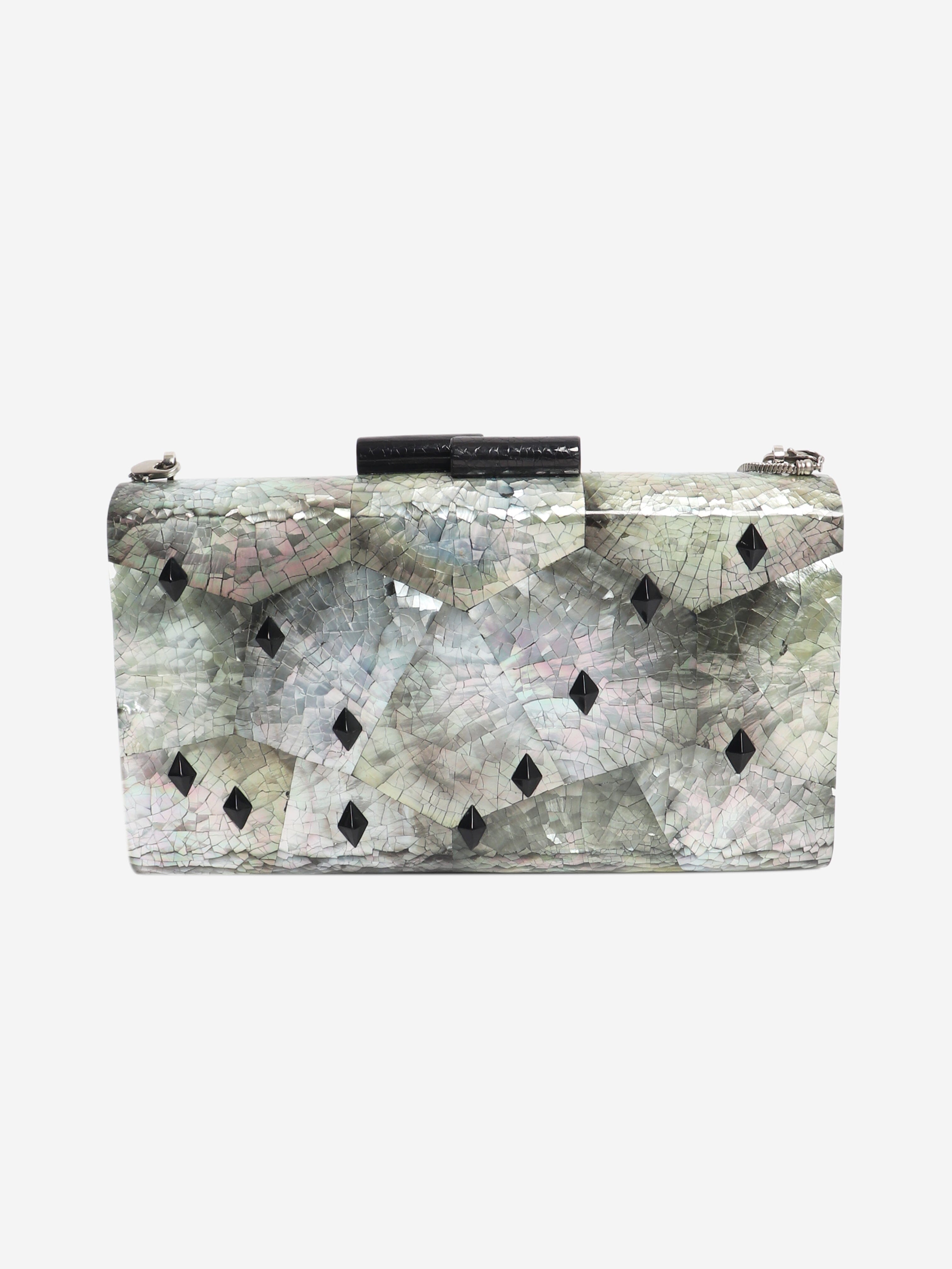 Multi mother of pearl clutch Clutch bags Nathalie Trad 
