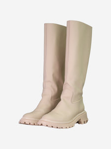 Porte & Paire Beige knee-high boots - size EU 41