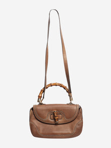 Brown leather bamboo cross-body bag Cross-body bags Gucci 