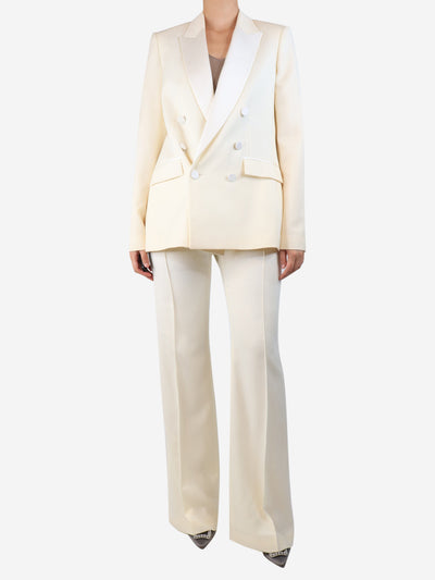 Cream wool two-piece suit set - size UK 10 Sets Pallas Paris 
