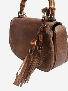 Brown leather bamboo cross-body bag Cross-body bags Gucci 
