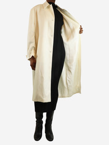 Prada Cream cashmere long coat - size UK 6