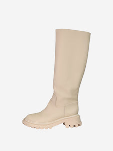 Porte & Paire Beige knee-high boots - size EU 41