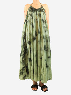 Green Mirabella tie-dye maxi dress - One size Dresses Christian Zen 
