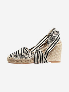 Zimmermann Neutral embroidered wedge sandals - size EU 38