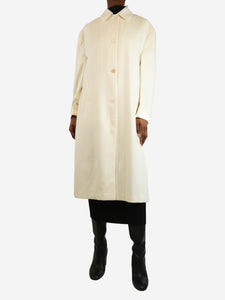 Prada Cream cashmere long coat - size UK 6