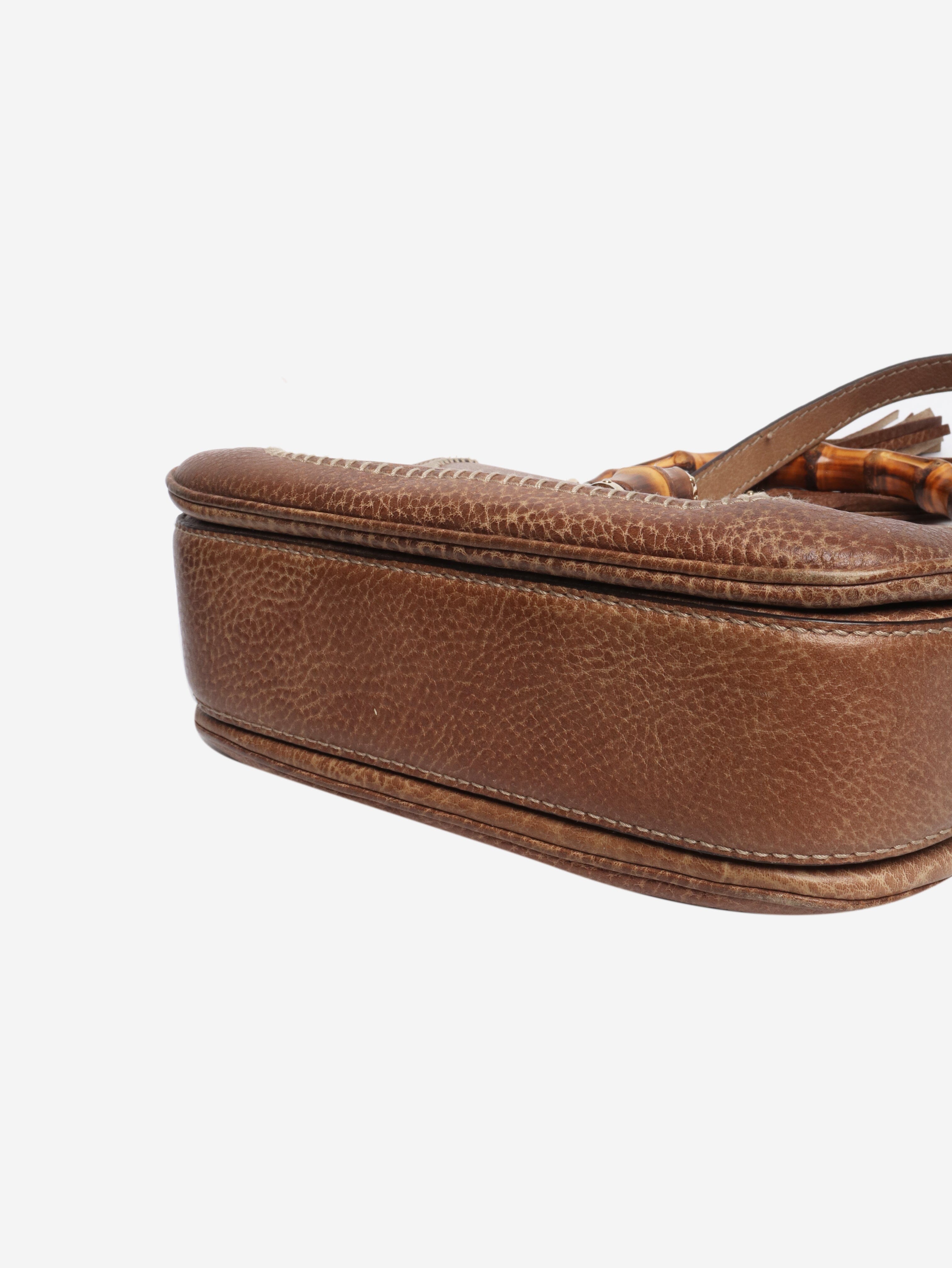 Brown leather bamboo cross-body bag Cross-body bags Gucci 