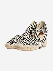 Zimmermann Neutral embroidered wedge sandals - size EU 38