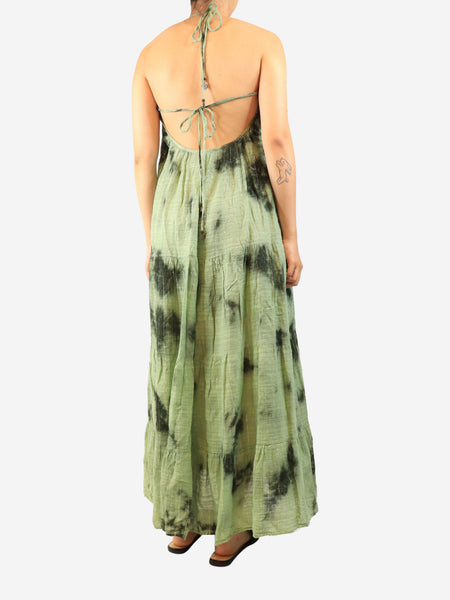 Green Mirabella tie-dye maxi dress - One size alternate image