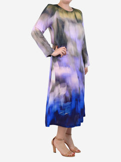 Multicolour printed midi dress - size L Dresses No.6 Store 
