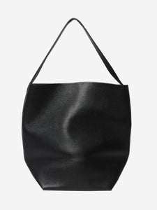 The Row Black North South leather tote bag