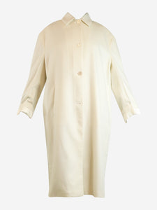 Prada Cream cashmere long coat - size UK 6