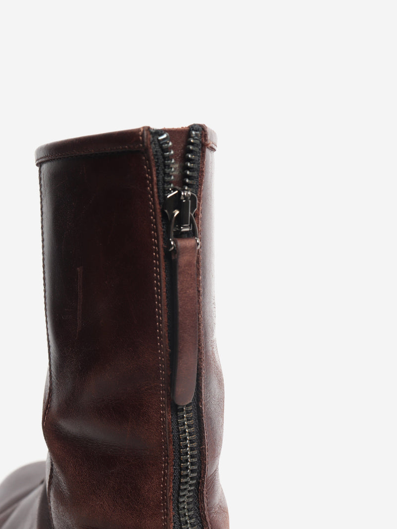 Chocolate lace-up ankle boots - size EU 38 Boots Legres 