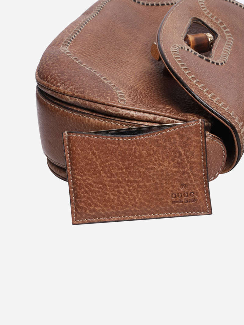 Brown leather bamboo cross-body bag Cross-body bags Gucci 