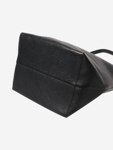 The Row Black North South leather tote bag