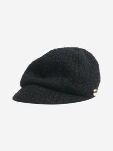 Eugenia Kim Black tweed newsboy cap