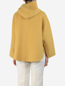 Max & Moi Yellow wool tie closure coat - size UK 10